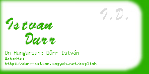istvan durr business card